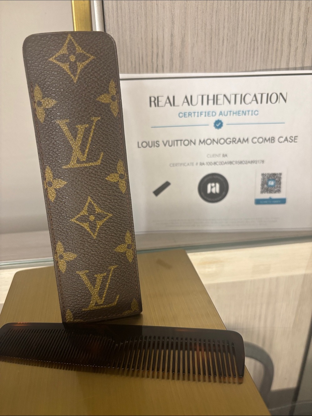 Louis Vuitton Monogram Comb Case with COA